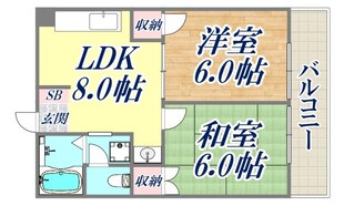 福寿ハイツ1の物件間取画像